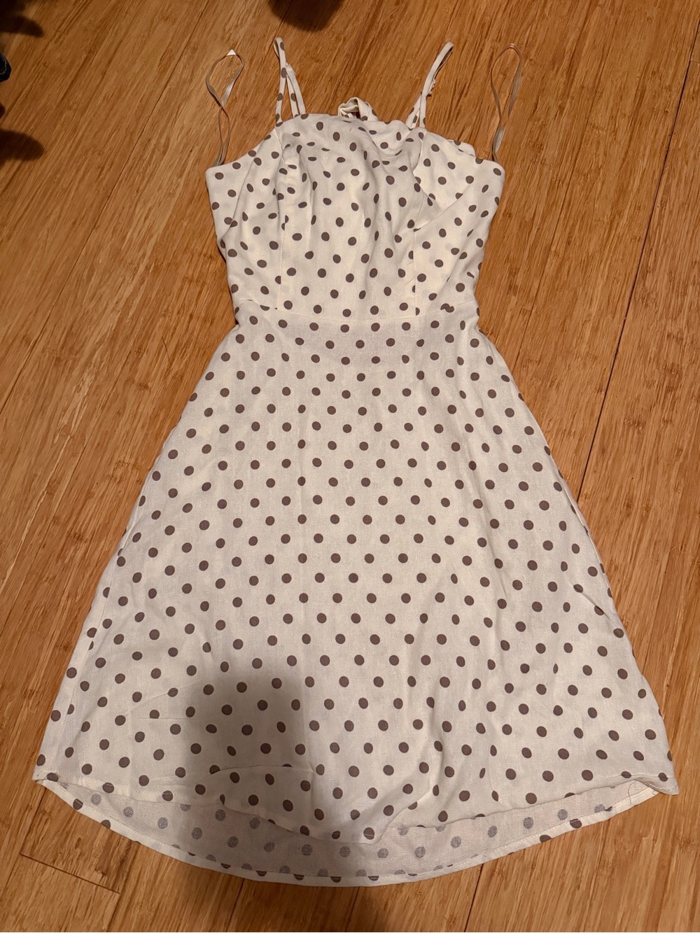 NWT Polka Dot Linen Blend Dress small